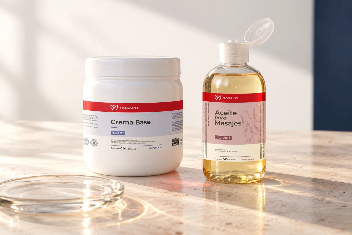 Crema Base Masajes y Aceite Lavanda Rosaint