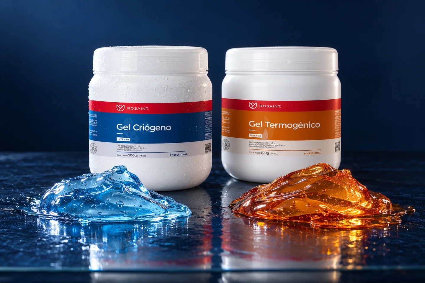 Geles Criógeno y Termogénico, ambos de 500 g